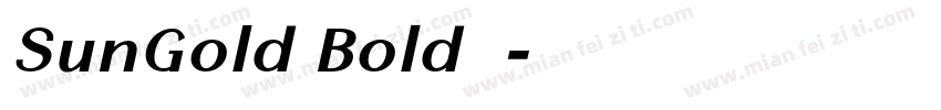 SunGold Bold字体字体转换